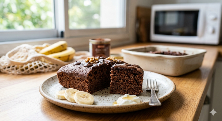 Un bizcocho sin harinas. Fuente: IA Gemini.