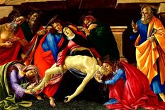 Lamentación sobre Cristo muerto Sandro Botticelli Una de las obras estudiadas: Lamentación sobre Cristo muerto, de Sandro Botticelli. Foto: AltePinakothek.