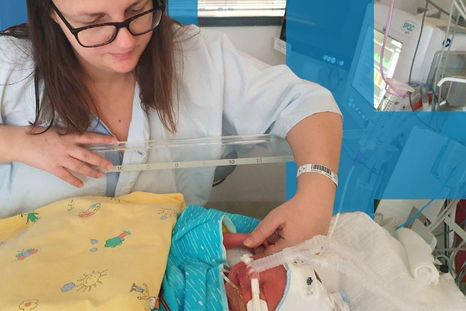 Gracias al tratamiento, Maria pudo dar a luz a su hijo, Bennet, a las 34 semanas de embarazo. Gracias al tratamiento, Maria pudo dar a luz a su hijo, Bennet, a las 34 semanas de embarazo.