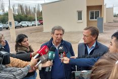 Emir Félix y Rodolfo Suarez Brindaron una conferencia de prensa conjunta en San Rafael Foto: gentileza