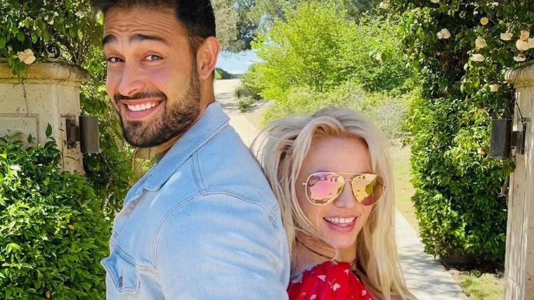 Sam Asghari y Britney Spears En su mejor momento. Foto: @samasghari