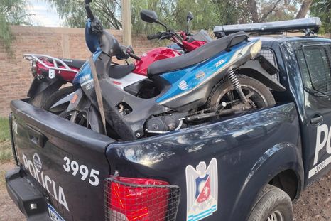 Las motos secuestradas por la policía. Las motos secuestradas por la policía.