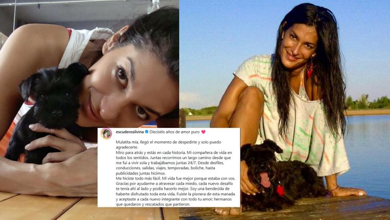 Silvina Escudero despidió a su mascota con un sentido posteo. Silvina Escudero despidió a su mascota con un sentido posteo.
