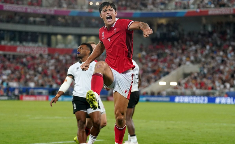 El wing Louis Rees-Zammit es una pieza clave en Francia. Foto: The Welsh Union