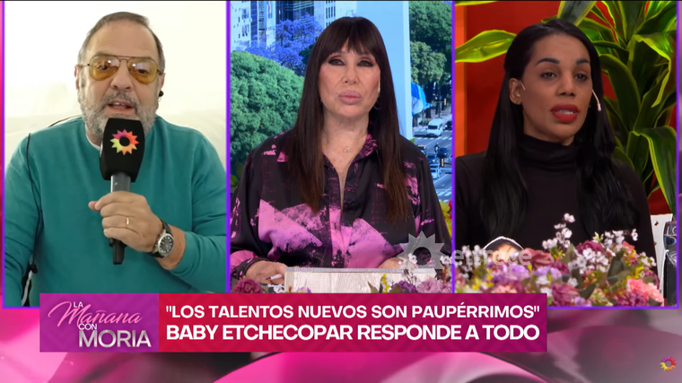  Baby Etchecopar y un duro cruce en El Trece. Baby Etchecopar y un duro cruce en El Trece. 
