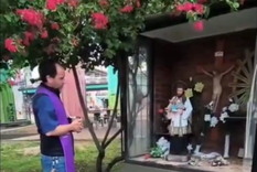 El acto de vandalismo a la Virgen de Luján fue denunciado durante una ceremonia este domingo.