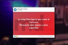 El posteo en Facebook con el que escracharon a la acusada por el crimen en Ciudad. El posteo en Facebook con el que escracharon a la acusada por el crimen en Ciudad.