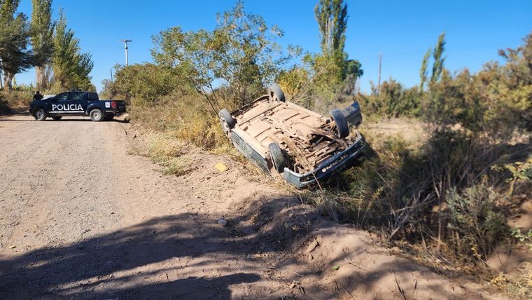 El coche luego del vuelco