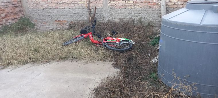 El sector del patio donde se encontraba la bicicleta robada. El sector del patio donde se encontraba la bicicleta robada.