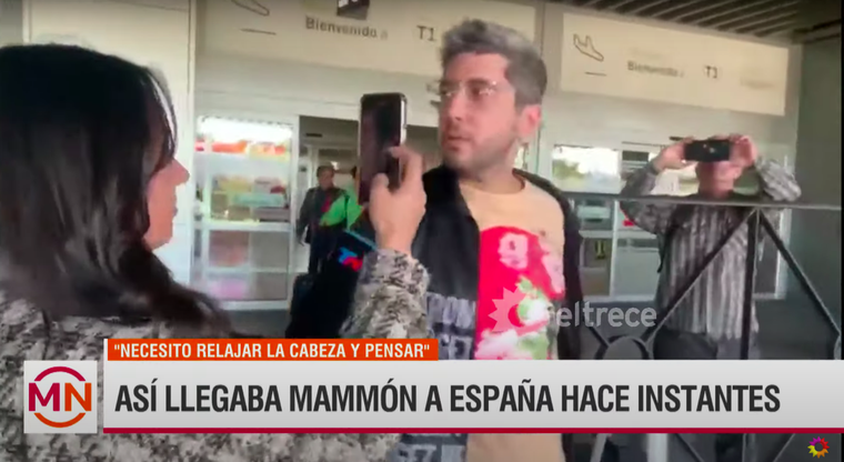 Jey Mammon tras su llegada a Madrid.