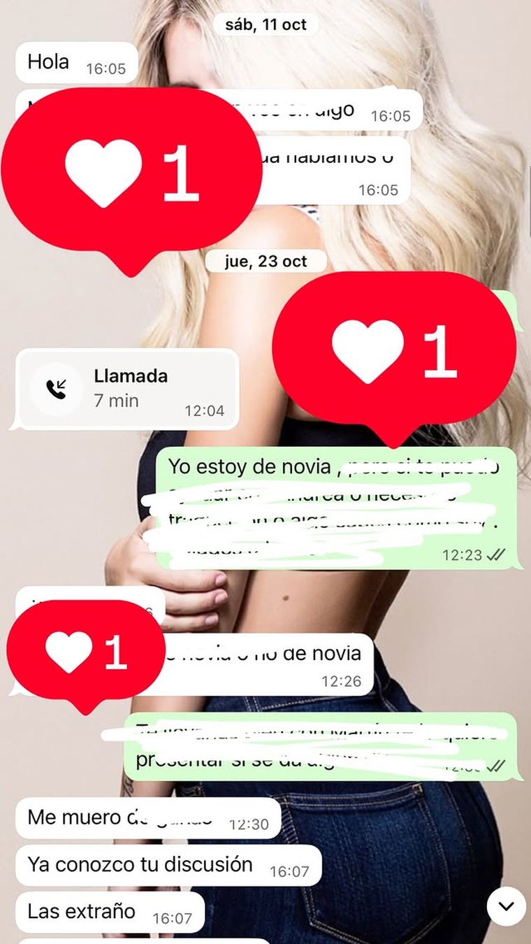 Los chats de Wanda Nara. Créditos: Instagram