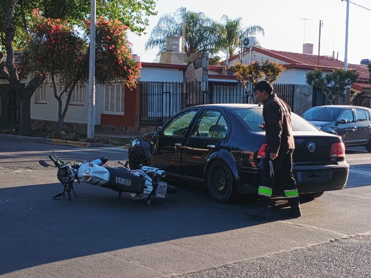 El accidente vial terminó con dos heridos.