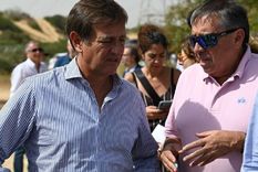 El gobernador Rodoldo Suarez y el titular de Irrigación, Sergio Marinelli, visitaron las instalaciones Mekorot en abril. Foto: Prensa Gobierno de Mendoza