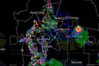MDZol | El mapa de Contingencias a las 18.30 mostraba cómo era afectado Las Catitas.