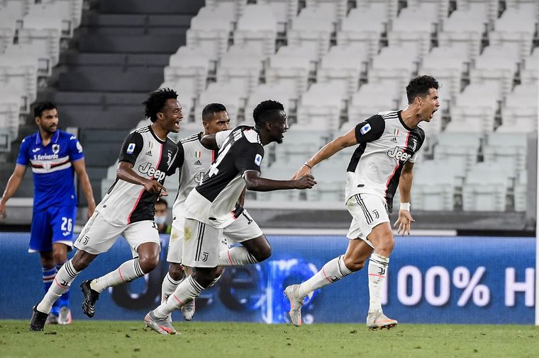 Cristiano abrió la cuenta para el triunfo sobre Sampdoria. Foto: DPA