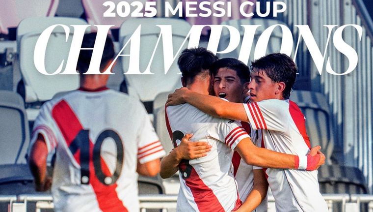 Los pibes de River hicieron historia al consagrarse en la primera edición de la Messi Cup en Miami.