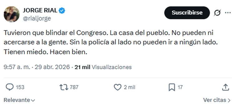Jorge Rial no se guardó nada y destrozó a Javier Milei. Jorge Rial no se guardó nada y destrozó a Javier Milei. 