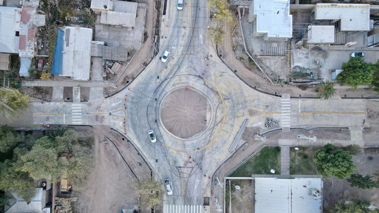 La rotonda de ruta 60 y Terrada. Foto: Gobierno de Mendoza