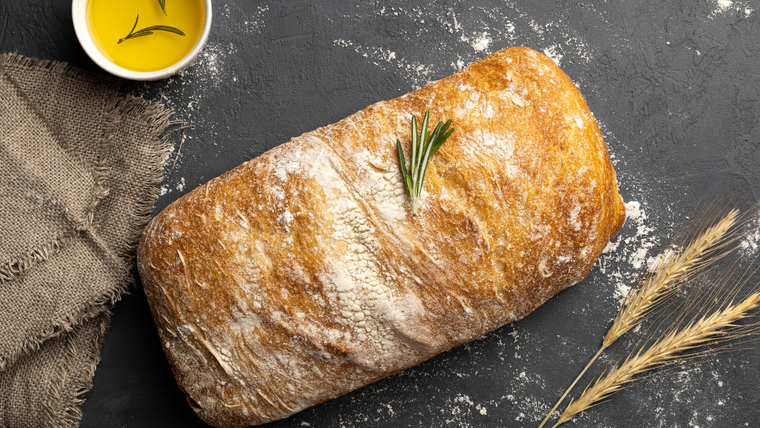 Esta receta de pan ciabatta es originaria de Italia Esta receta de pan ciabatta es originaria de Italia
