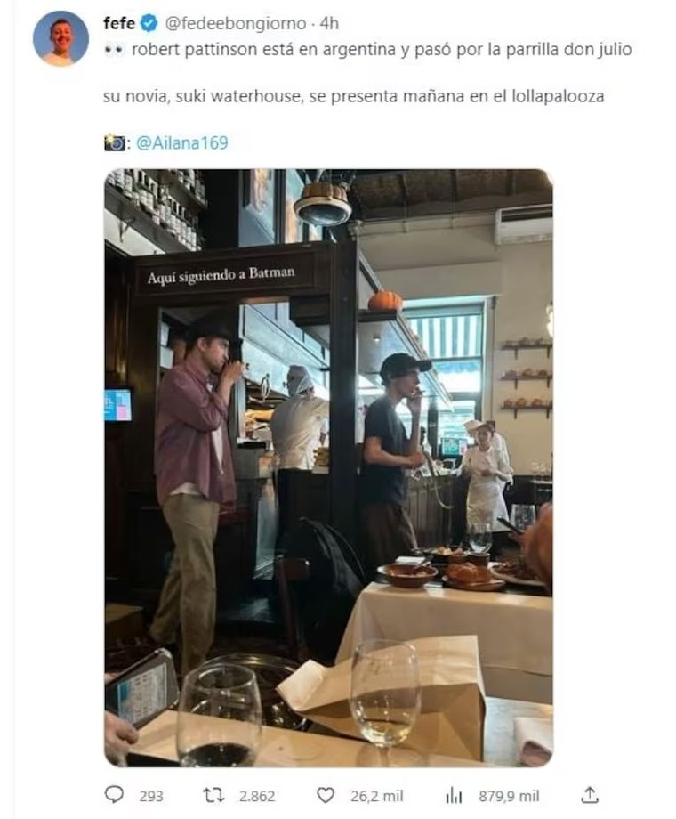 El actor británico en su última visita a Buenos Aires, donde recorrió la escena gastronómica de Palermo. El actor británico en su última visita a Buenos Aires, donde recorrió la escena gastronómica de Palermo.