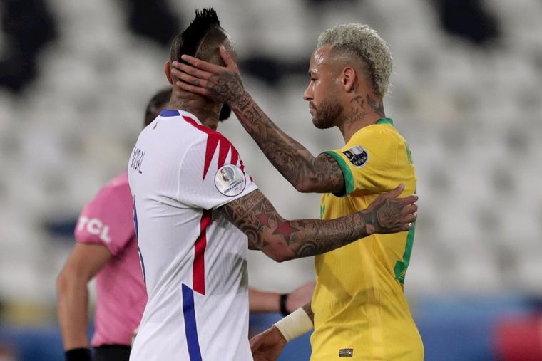 Vidal se fue muy enojado luego de la derrota Foto: EFE