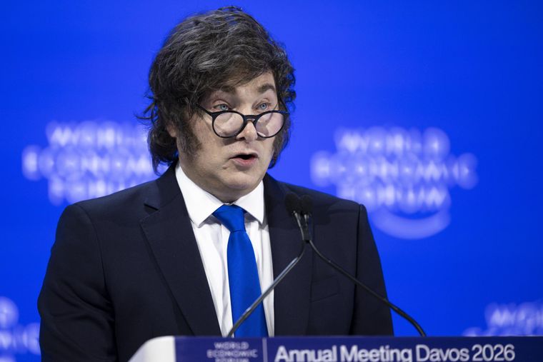 La participación de Javier Milei en el Foro de Davos 2026.