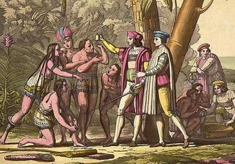 Conquistadores españoles en América.