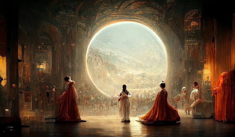 El cuadro generado a partir de una IA, que ganó un primer premio. Foto: Wikipedia