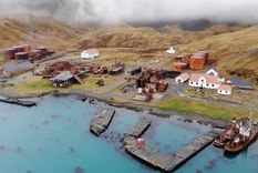 El establecimiento ballenero abandonado de Grytviken. Foto: Sgmuseum.gs
