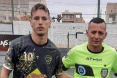 El jugador agresor y el árbitro agredido Foto: Facebook El jugador agresor y el árbitro agredido Foto: Facebook