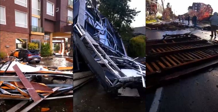 Imágenes de cómo quedó la ciudad tras el paso del fenómeno extremo. Foto: Capturas de videos