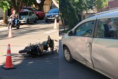 El accidente tuvo lugar en Godoy Cruz cuando una moto chocó con el costado de un auto. El accidente tuvo lugar en Godoy Cruz cuando una moto chocó con el costado de un auto.