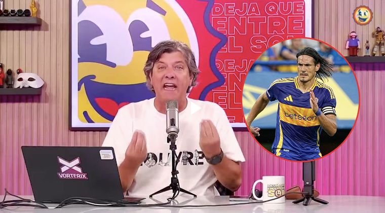 Pergolini destruyó a Cavani y criticó el nivel de Boca. Foto: Captura Vorterix