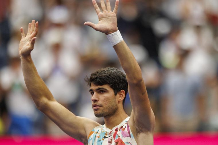 Carlos Alcaraz ya está en cuartos del US Open. Foto: EFE