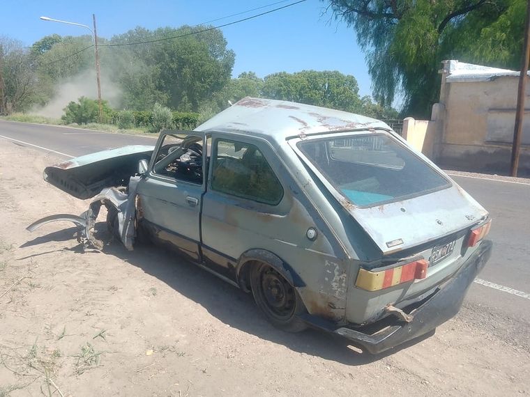 Así quedó el vehículo tras el siniestro vial