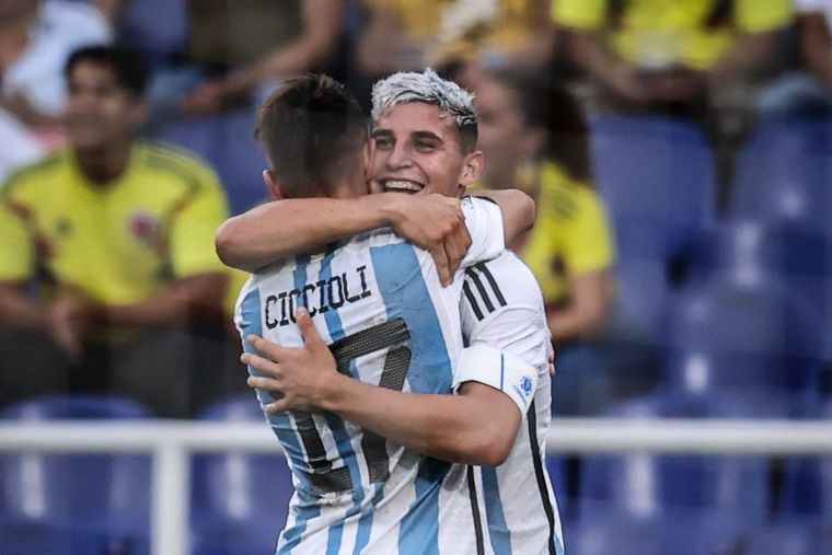 Argentina le ganó a Perú en el Sudamericano Sub 20.