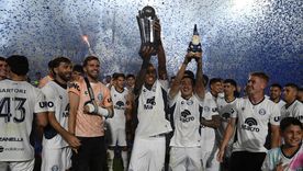 Sebastián Villa con la Copa Argentina en los festejos de la Lepra campeona 2025. Sebastián Villa con la Copa Argentina en los festejos de la Lepra campeona 2025.
