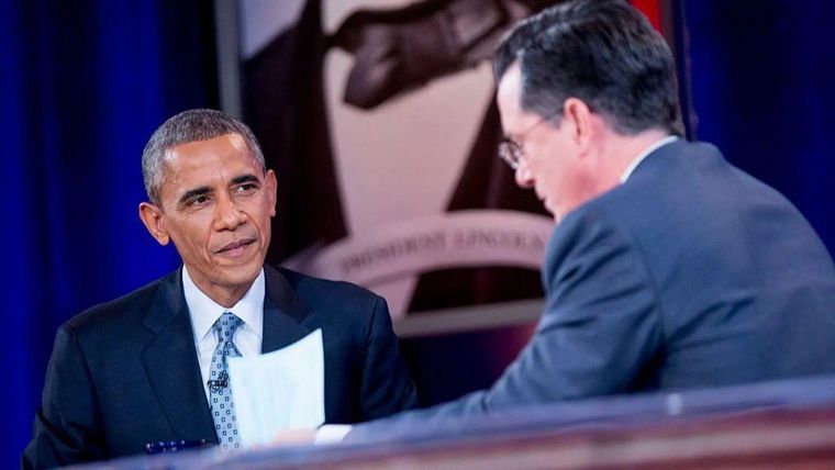 El presidente estadounidense Barack Obama se sentó con Colbert en varias entrevistas a lo largo de los años.