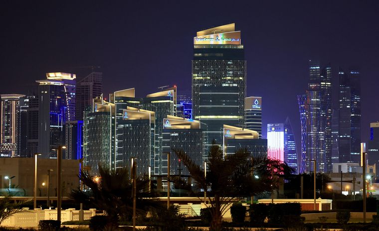 La sede de la compañía petrolera estatal QatarEnergy, en Doha, Qatar, el 2 de marzo de 2026.