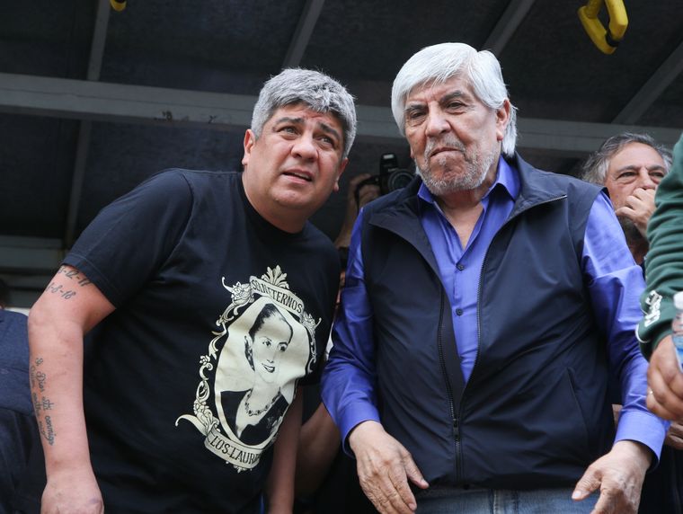 Pablo Moyano junto a su padre Hugo Foto: Noticias Argentinas