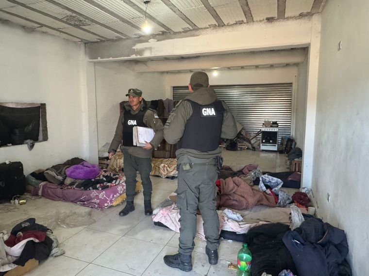 El lugar donde la Gendarmería Nacional rescató a las víctimas de explotación laboral.&nbsp;
