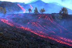 El magma no ha dejado de fluir tras 10 semanas. Foto: Cnn.