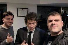 Agustín Romo, Javier Milei y el Gordo Dan Foto: Agustín Romo Agustín Romo, Javier Milei y el Gordo Dan Foto: Agustín Romo