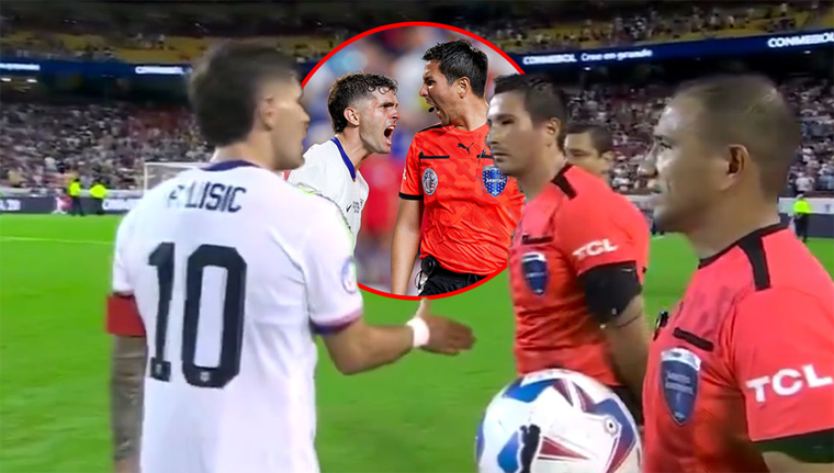 El capitán de los dueños de casa se cruzó con el árbitro del encuentro.