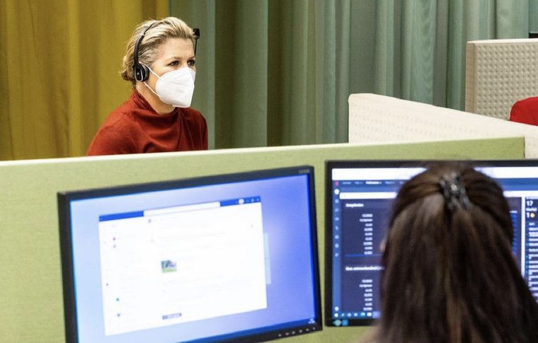 Máxima, atenta a un tema problemático. Foto: Instagram