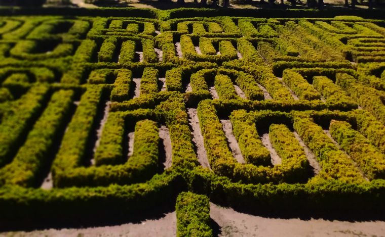 El británico Randoll Coate es el maestro que soñó literalmente el diseño del Laberinto de Borges en San Rafael, en Mendoza, y el de Venecia.