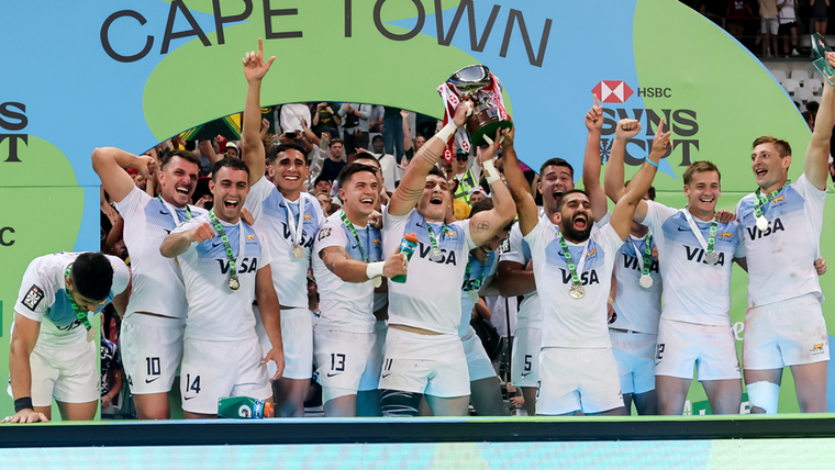 Los Pumas 7s se consagraron campeones en Ciudad del Cabo Foto: Twitter - Los Pumas 7s