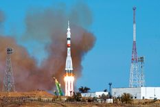 Lanzamiento de la Soyuz MS-17 desde el cosmódromo Baikonur (Kazajistán), el 14 de octubre de 2020. Foto: RT