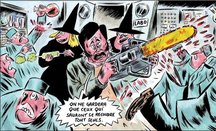 Javier Milei fue caricaturizado por el semanario satírico Charli Hebdo. Foto: Captura de pantalla sitio web Charli Hebdo