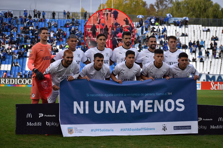 Hubo peleas en la popular norte del Malvinas Argentinas.